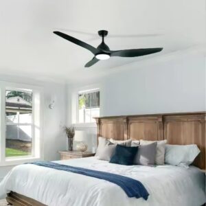 Quạt trần đèn 3 cánh DCT Fan T6 đen 6 Mo ta DCT T6 mau den