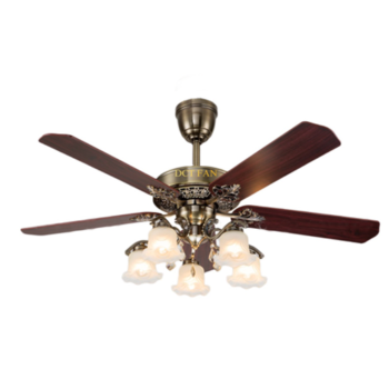 Quạt trần đèn trang trí DCT Fan 137 đồng cánh gỗ